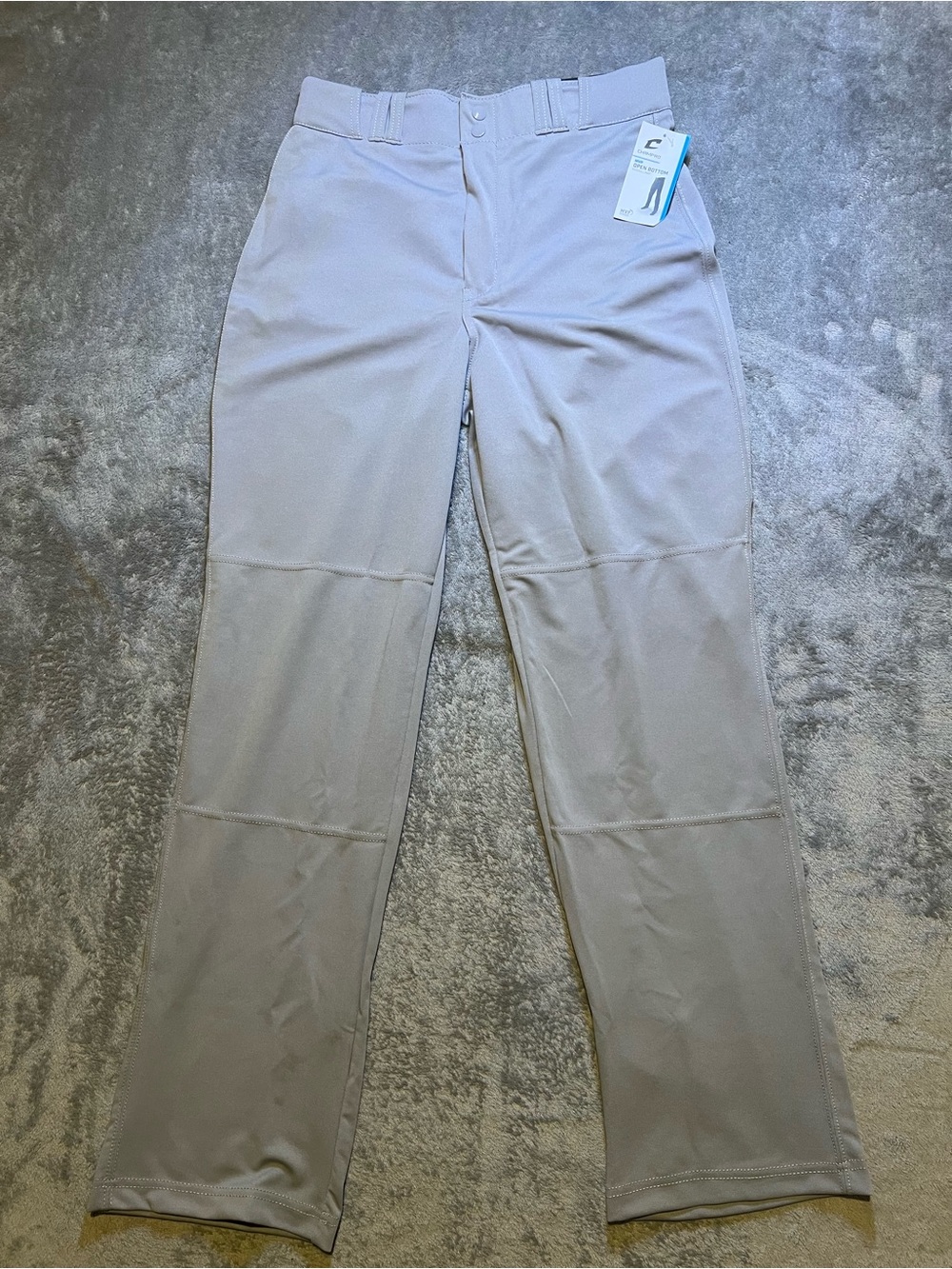 Champro Adult MVP Series Open Bottom Baseball Pants, Size Medium, Gray
